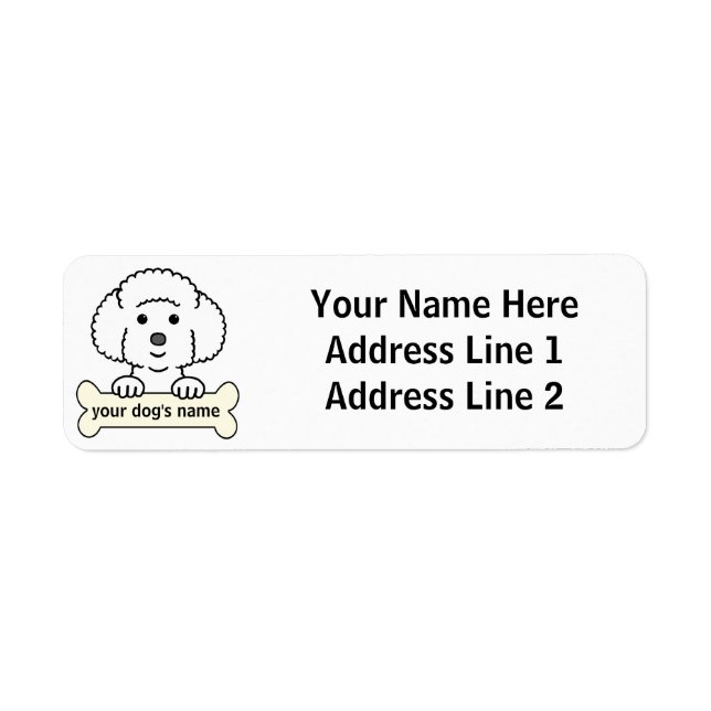 Etiqueta Frise Bichon personalizado (Frente)