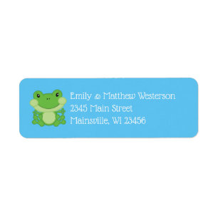 Etiqueta Frog Baby Shower Blue