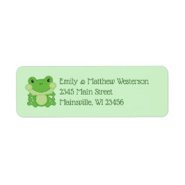 Etiqueta Frog Baby Shower Green