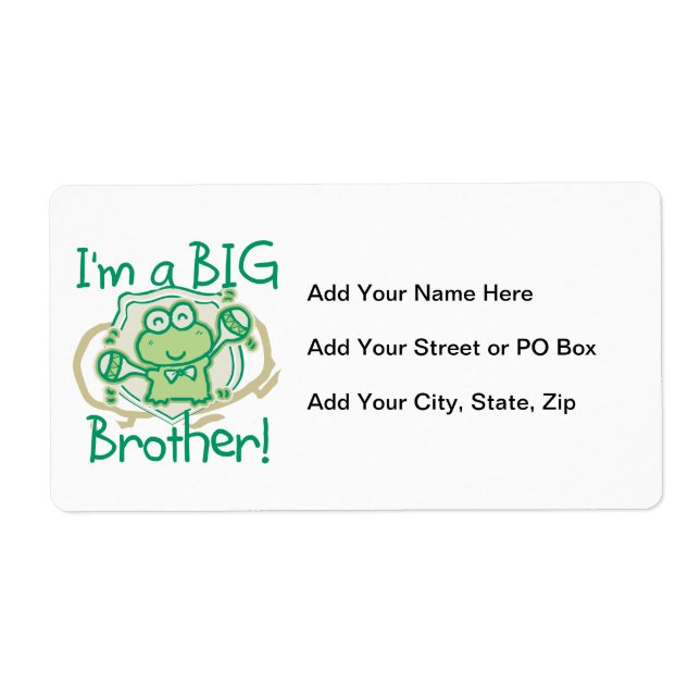 Etiqueta Frog Big Brother (Frente)