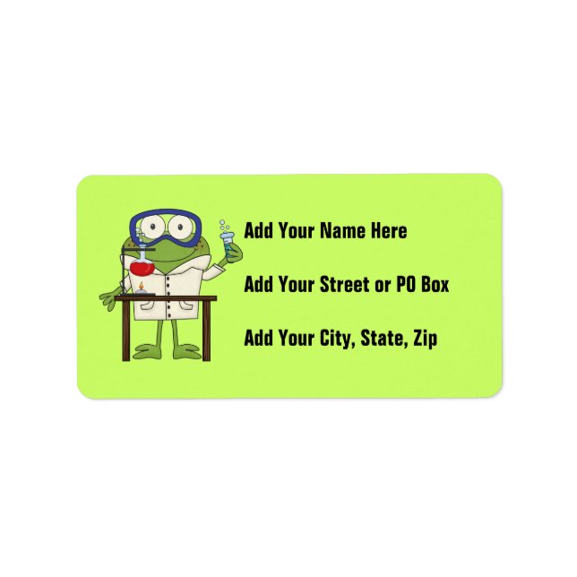 Etiqueta Frog in the Science Lab (Frente)