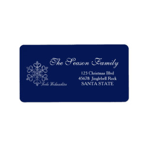 Etiqueta Frohe Weihnachten Holiday Address Label