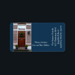 Etiqueta From our new address Christmas Wreath<br><div class="desc">After all the work and stress, tell them you have a new address! There is no better ( and easier!) way to spread the news than adding this label to your Christmas post. There are many different designs available, so pick the design and wording you like. There are also matching...</div>