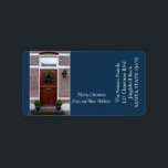 Etiqueta From our new address Christmas Wreath<br><div class="desc">After all the work and stress, tell them you have a new address! There is no better ( and easier!) way to spread the news than adding this label to your Christmas post. There are many different designs available, so pick the design and wording you like. There are also matching...</div>