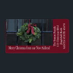 Etiqueta From our new Home Christmas Collage<br><div class="desc">After all the work and stress, tell them you have a new address! There is no better ( and easier!) way to spread the news than adding this label to your Christmas post. There are many different designs available, so pick the design and wording you like. There are also matching...</div>