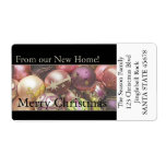 Etiqueta From our new Home pastel ornaments<br><div class="desc">After all the work and stress, tell them you have a new address! There is no better ( and easier!) way to spread the news than adding this label to your Christmas post. There are many different designs available, so pick the design and wording you like. There are also matching...</div>
