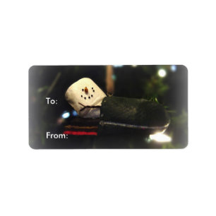 Etiqueta Frosty S'mores Snowman Gift Labs