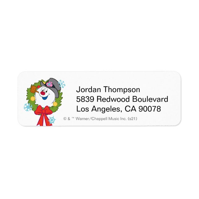 Etiqueta Frosty the Snowman™ | Esguince de Escarcha (Frente)