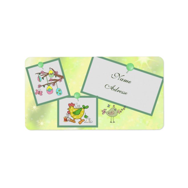 Etiqueta Frühling adressaufkleber (Frente)