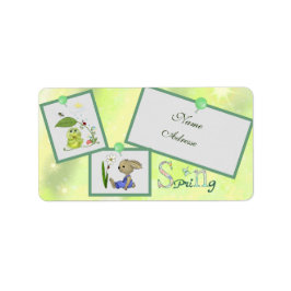 Etiqueta Frühling adressaufkleber