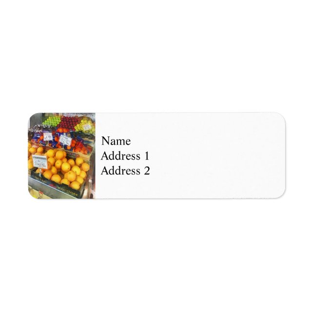 Etiqueta Fruit Stand Hoboken NJ (Frente)