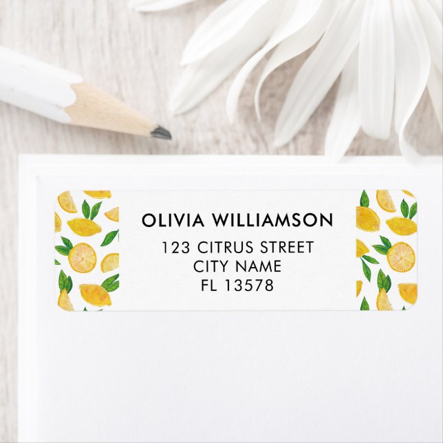 Etiqueta Fruta cítrica de limón (In situ)