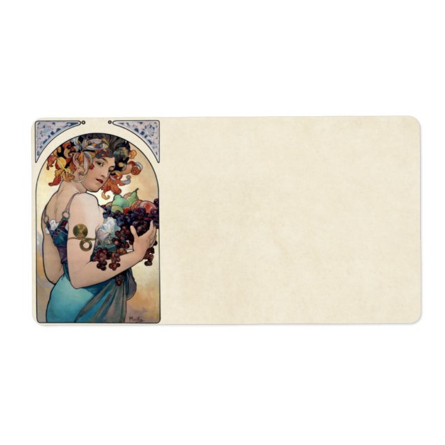 Etiqueta Fruta de Alfons Mucha 1897 (Frente)