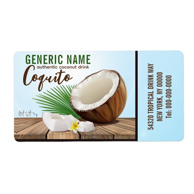 Etiqueta Fruta tropical de Coquito (Frente)