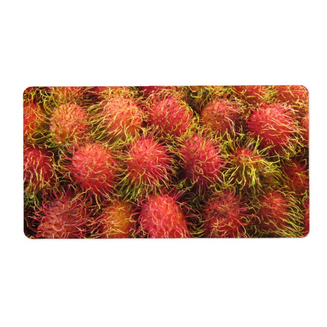 Etiqueta Fruta tropical de Rambutan (Frente)
