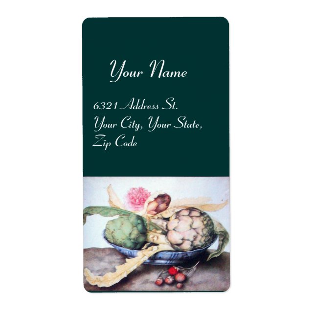 ETIQUETA FRUTAS DE TEMPORADA 4- ARTÍCULOS, ROSA Y FRESAS (Frente)