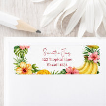 Frutas Tropicales Piña Baby Shower Hawaiano