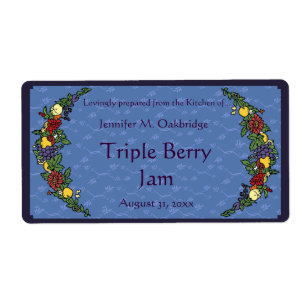 Etiqueta Frutos y flores en canning Jar