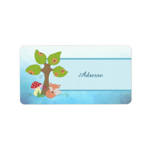 Etiqueta Fuchs Baum Adressaufkleber