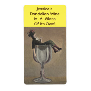 Etiqueta Fun casero de antigüedades de vino