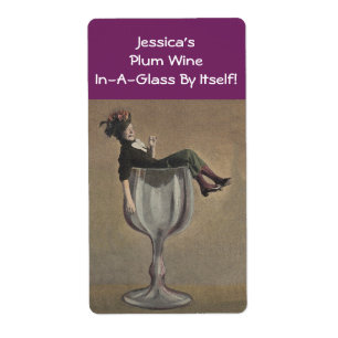 Etiqueta Fun casero de antigüedades de vino