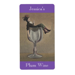Etiqueta Fun casero de antigüedades de vino