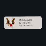 Etiqueta Fun Dog Christmas Reindeer Animal  Address Label<br><div class="desc">Great label for your address if you are a person who loves humor.  This funny little terrier dog with reindeer horns is a perfect Christmas label to send out.







com
  



  



  



  


com</div>