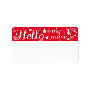 Etiqueta Fun Holiday Name Tag - Escoge tu color!