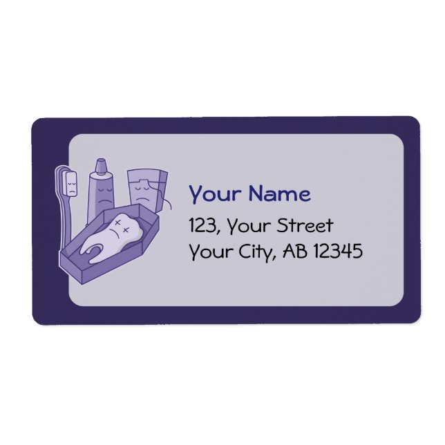 Etiqueta Funeral dental (Frente)