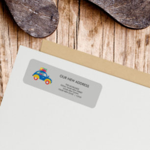 Etiqueta Funky Car Change of Address