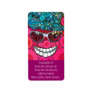Etiqueta Funky Guay Cara sonriente Gorra de gafas de sol Ro