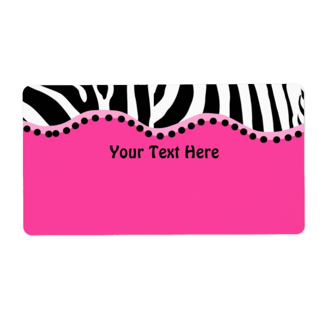 Etiqueta Funky Zebra Avery Label (Frente)