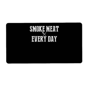 Etiqueta Funny Bbq Smoker Accesorio Pitmaster Dad Grilling