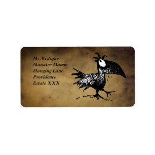 Etiqueta Funny Black Personalizado Crow