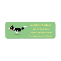 Funny Border Collie perro corriendo personalizado