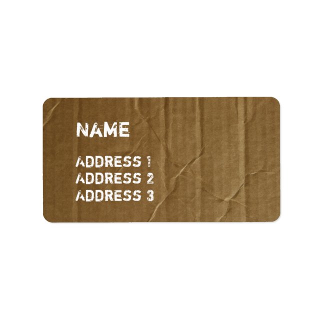 Etiqueta Funny Cardboard (Frente)