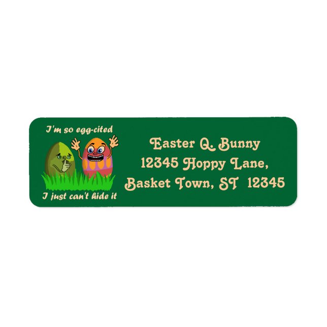 Etiqueta Funny Cute Easter Eggs Personalizado (Frente)
