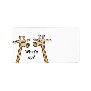 Etiqueta Funny Giraffe Labels