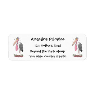 Etiqueta Funny marabou stork personalizado