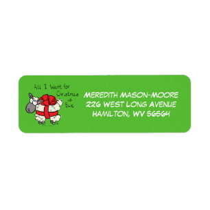 Etiqueta Funny Personalizado de Navidades de Holiday Cute S