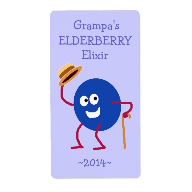 Etiqueta Funny Personalizado Elderberry Wine Labels (Frente)