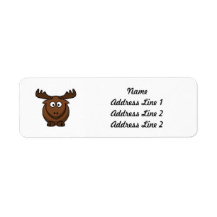 Etiqueta Funny Personalizado Moose