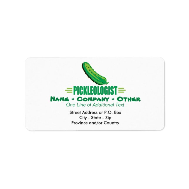 Etiqueta Funny Pickle (Frente)