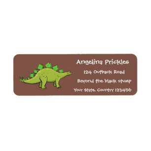 Etiqueta Funny stegosaurus dinosaur personalizado