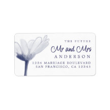 Futuro Sr. Dark Blue Floral Return Address