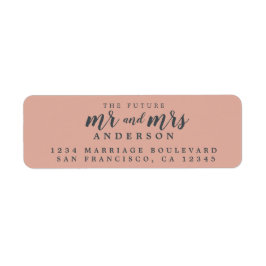 Etiqueta Futuro Sr. Dusty Boda Rosa Dirección de Retorno