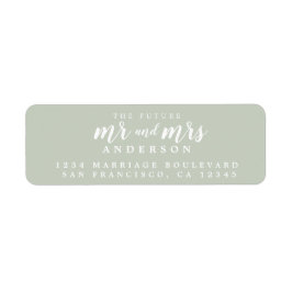 Etiqueta Futuro Sr. Pastel Green Boda Dirección de Retorno