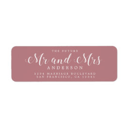 Etiqueta Futuro Sr. Script Dusty Rosa Dirección de devoluci