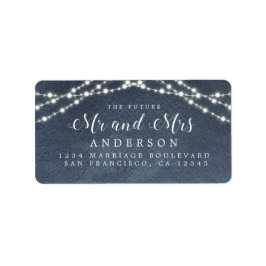 Etiqueta Futuro Sr. Sra. Lights Blue Boda Return