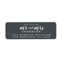 Futuro Sr. Sra. Off-Black Boda Return Address